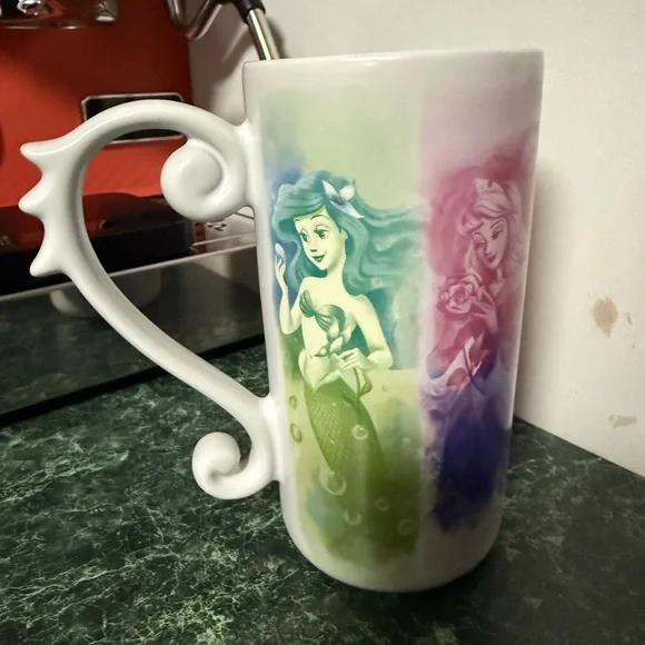 Disney Parks Exclusive Princess Mug with Ariel, Aurora, Belle, and Cinderella - Picture 1 of 6